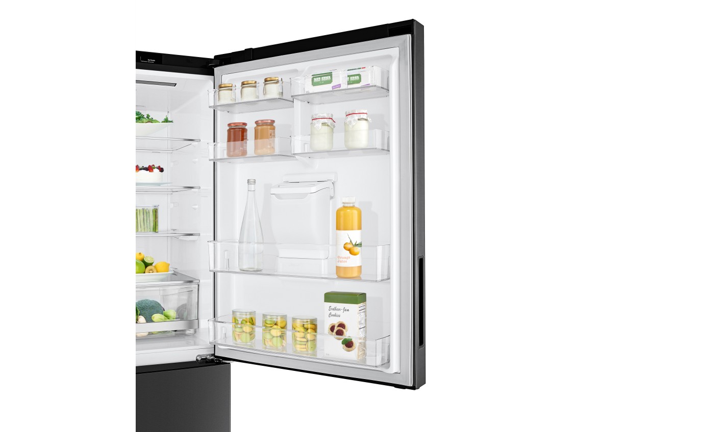 LG 420L Bottom Mount Fridge (Matte Black) GBW455MBL