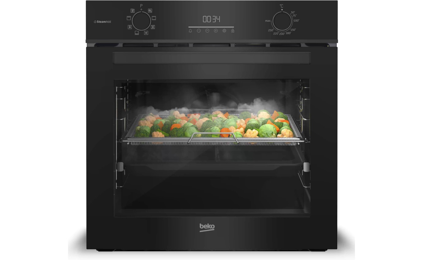 Beko 60cm Multifunction Built-in Oven with SteamAdd & Airfry BBO6851MDX