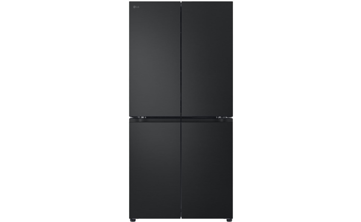 LG 530L Slim Quad Door Fridge (Matt Black) GFB505MBL