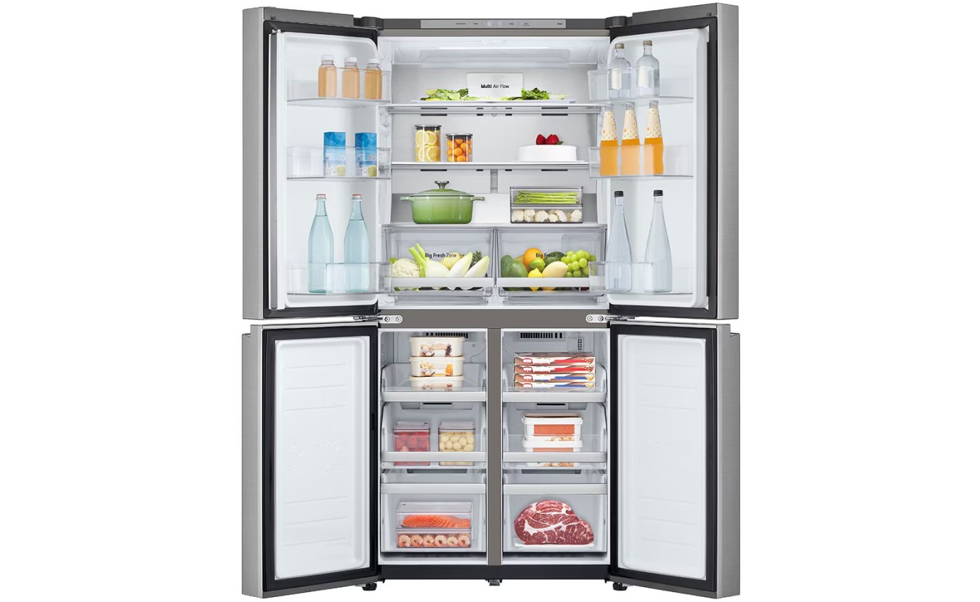 LG 530L Slim French Door Fridge (Stainless Steel) GFB505PL