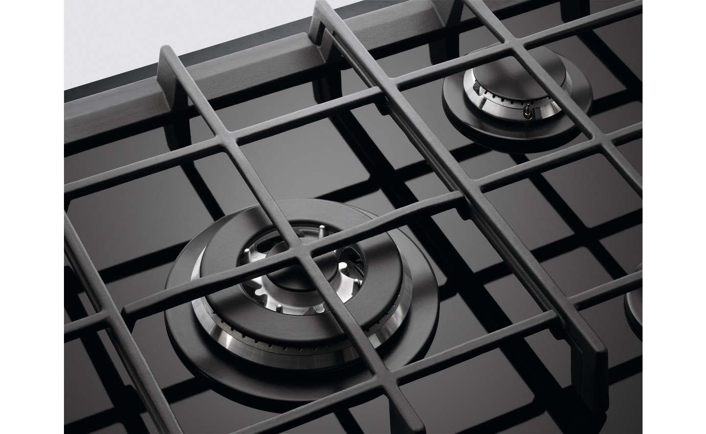 AEG 90cm 5 Burner Gas on Glass Cooktop HG975550VB